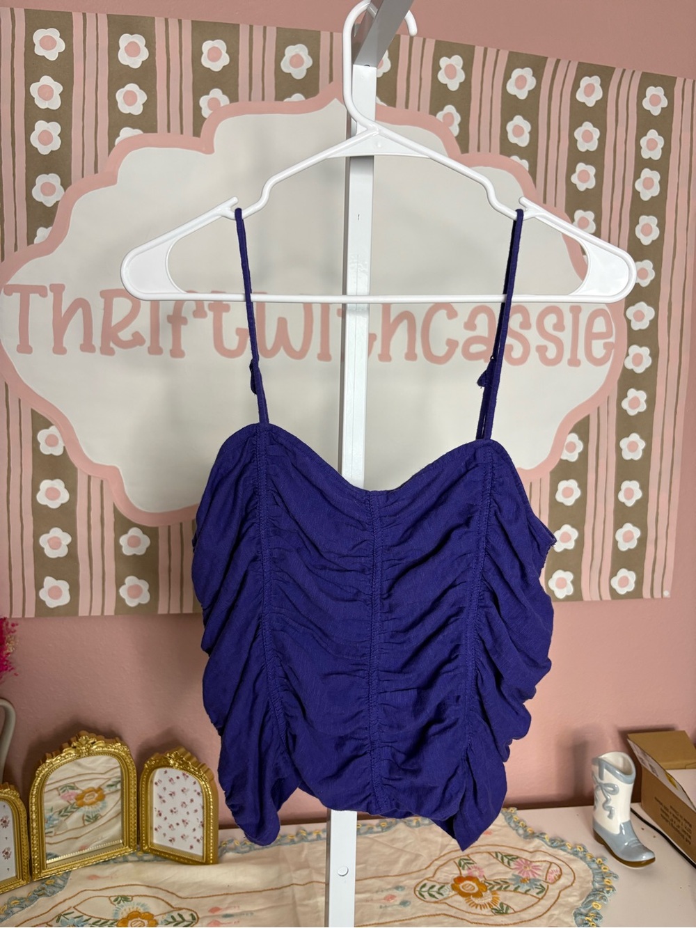 Free People Belong Together Ruched Strap Tank Top